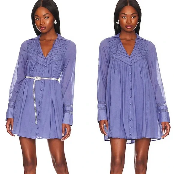 💫Free People Haddie Solid Mini Dress✨ Brand New✨ - Picture 9 of 9